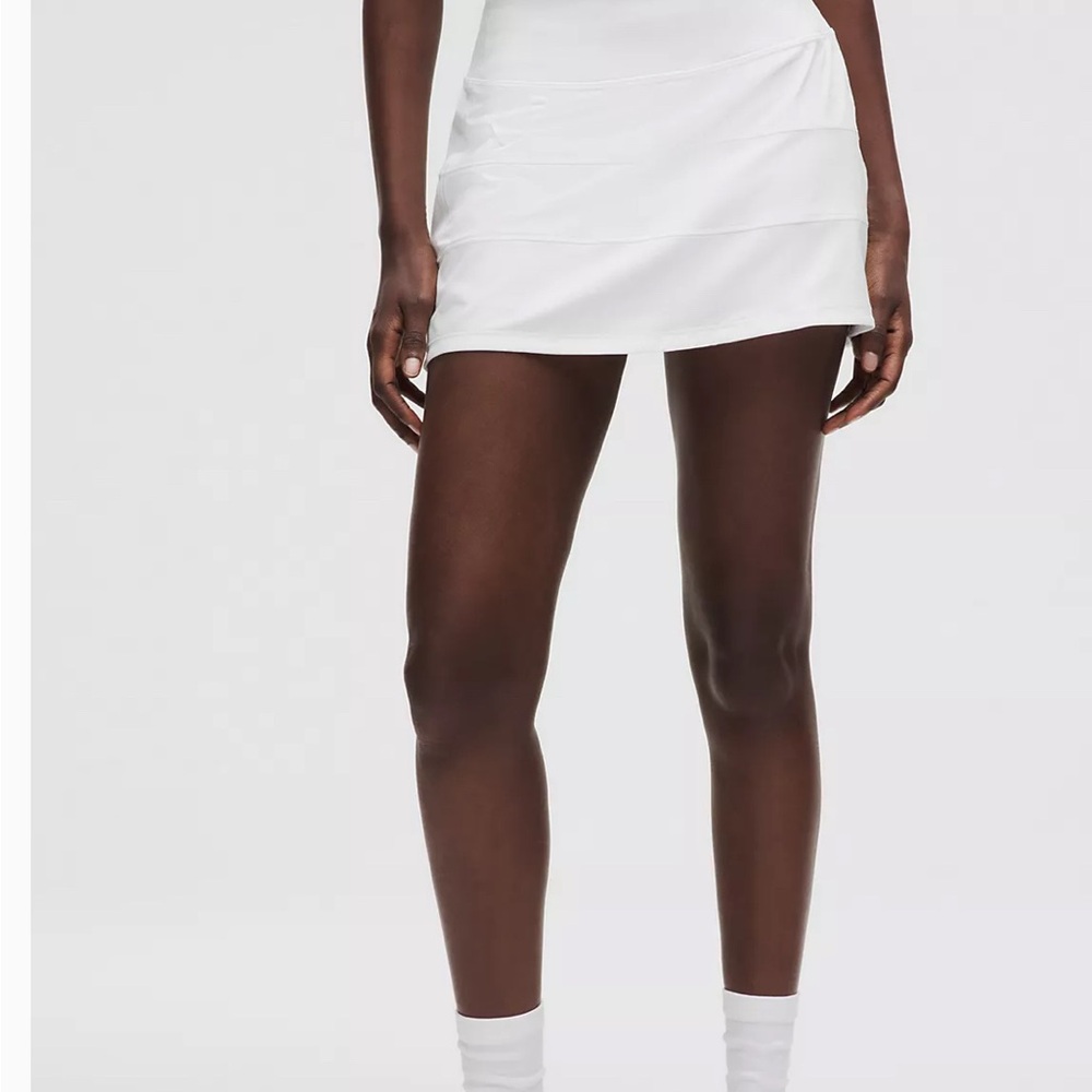 Lululemon Pace Rival Tennis Skirt Womens 12 Trending White Athletic Skort